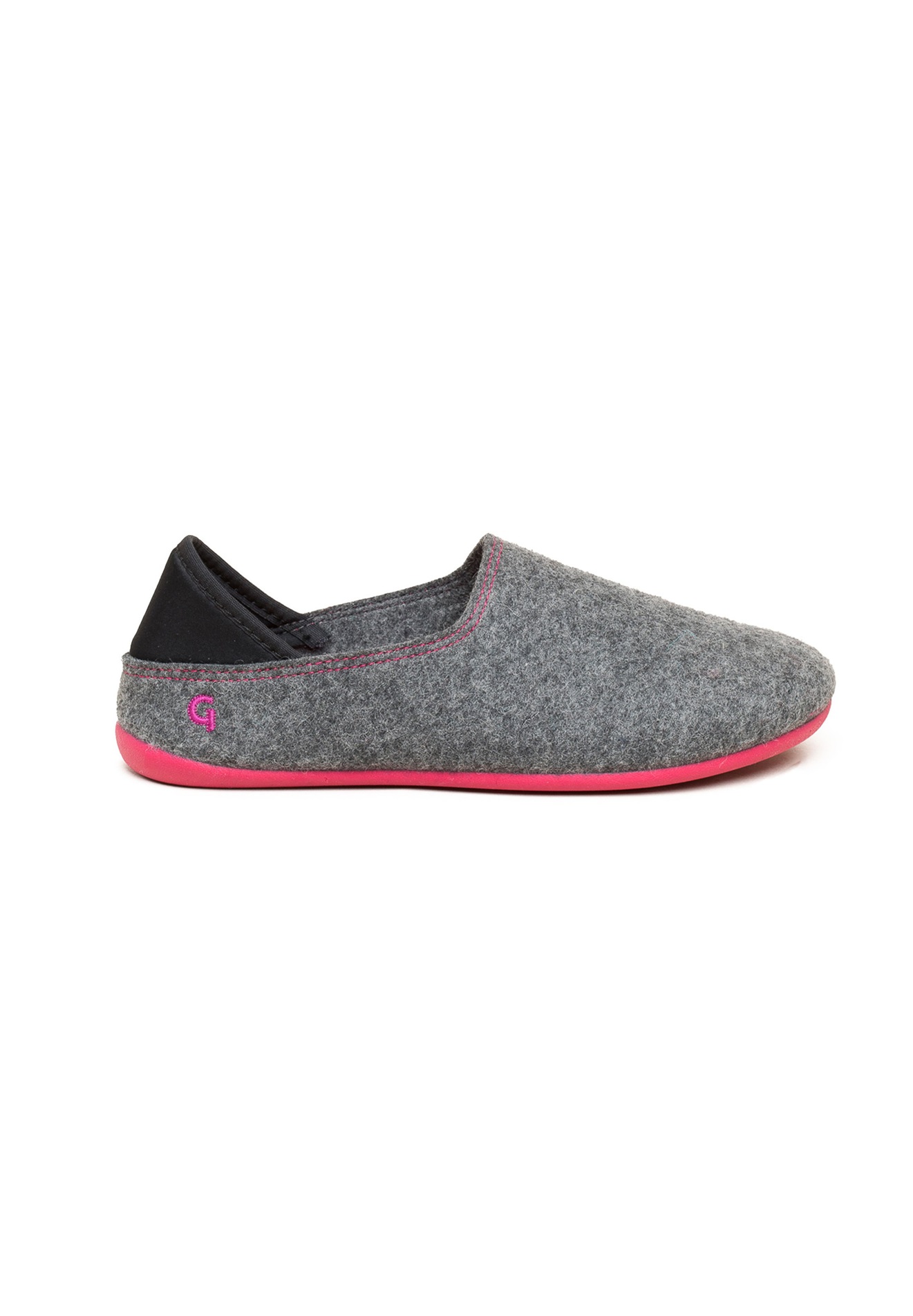 Gottstein Hausschuh - grey raspberry/rosa