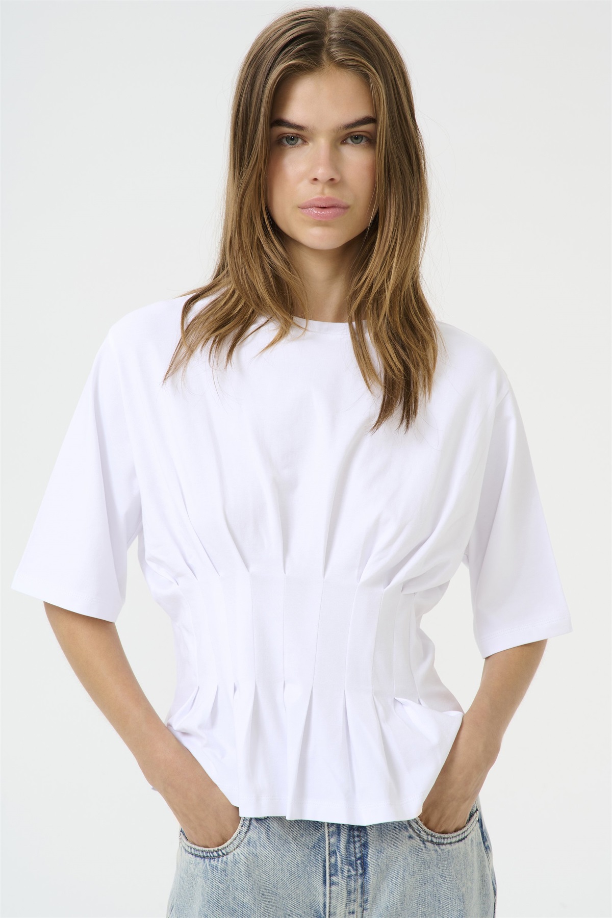 Gestuz INEZ TEE - Bluse - bright white/weiß