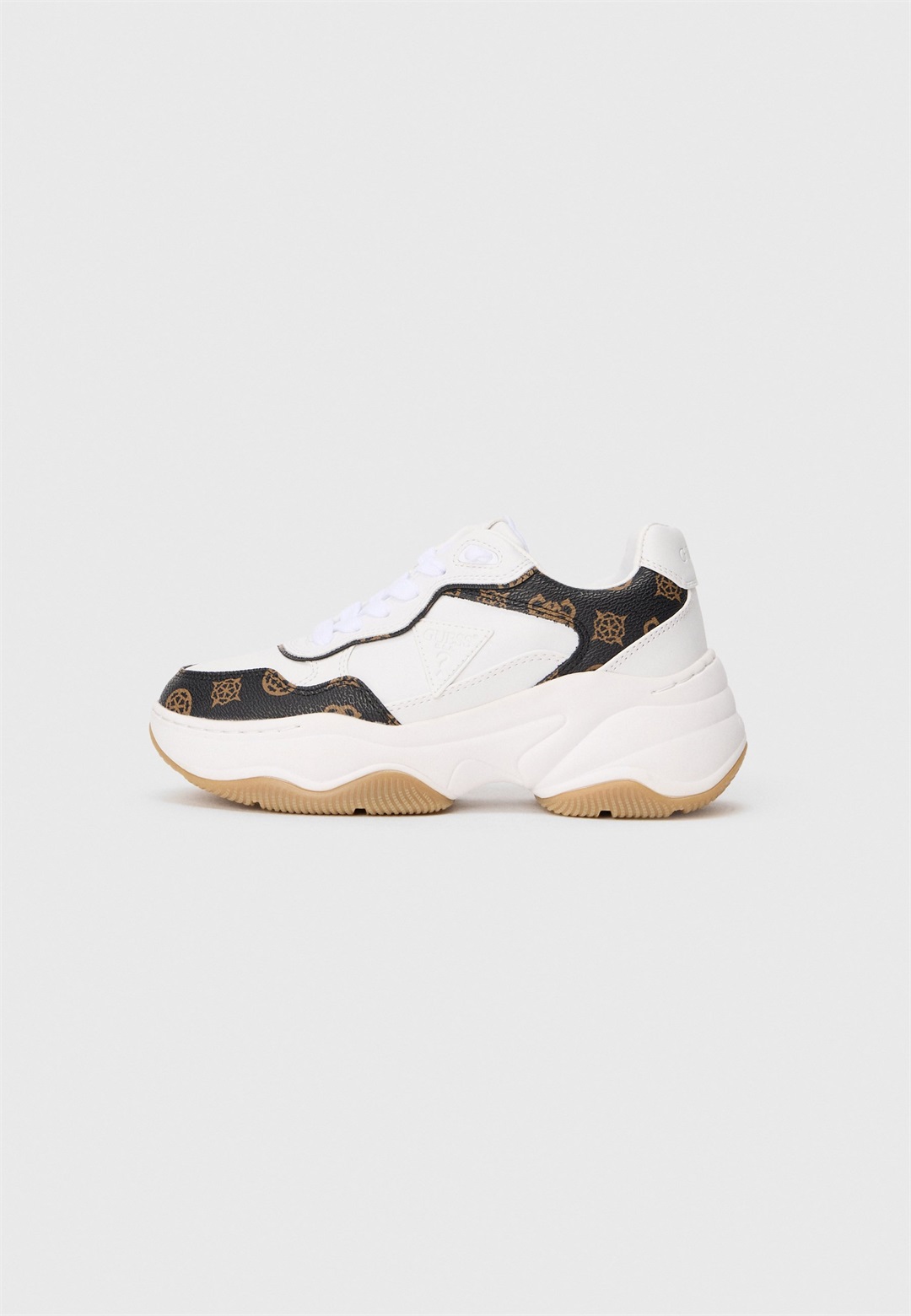 Guess HAPYY 3 - Sneaker low - white/brown/weiß
