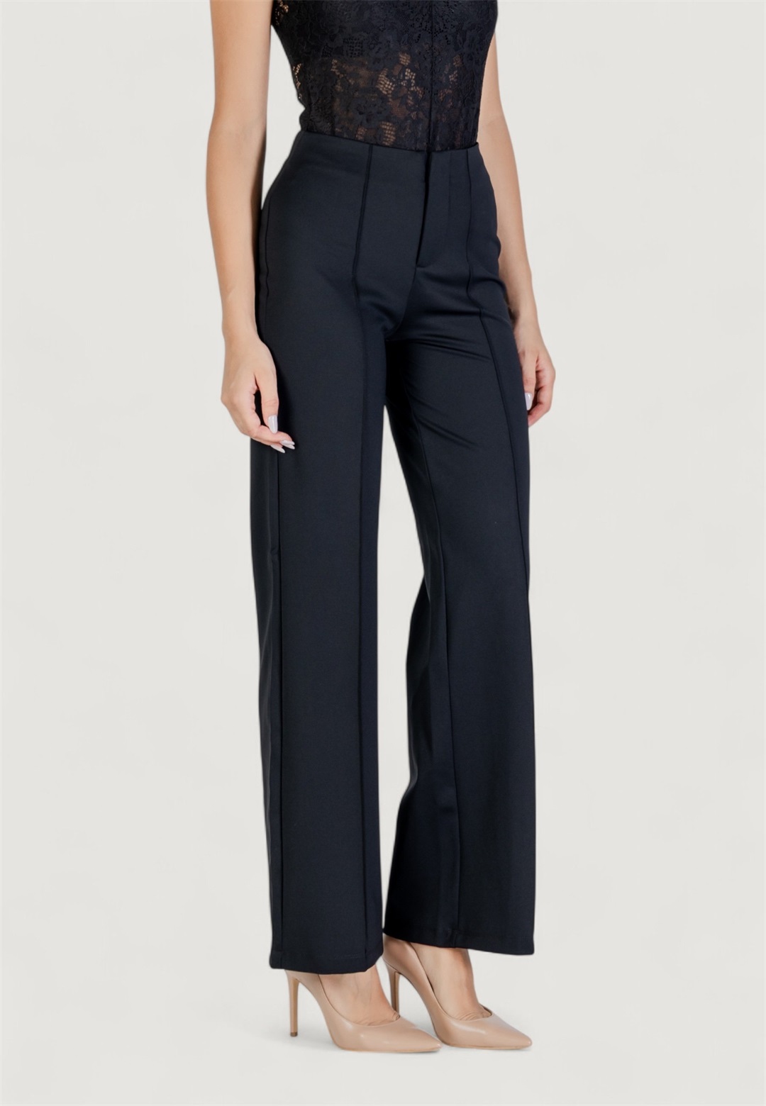Guess CARLA FLARE - Stoffhose - black/schwarz