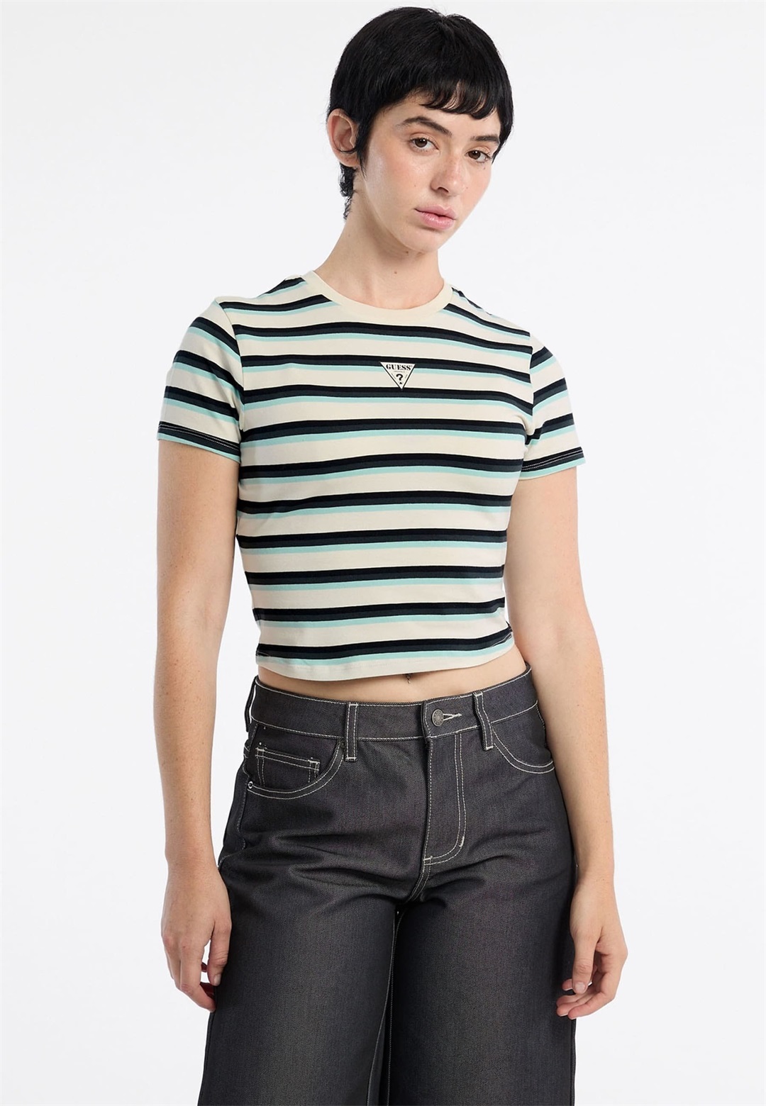 Guess T-Shirt print - mehrfarbig grundton blau/blau