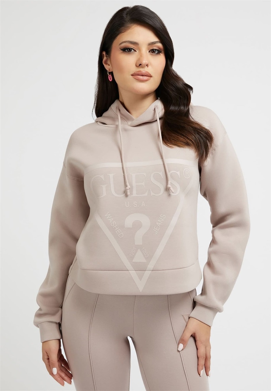Guess NEW ALISA - Kapuzenpullover - beige/taupe