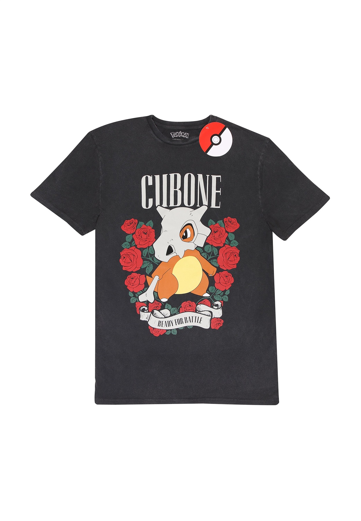 Pokemon POKÉMON CUBONE - T-Shirt print - acid washed black/schwarz