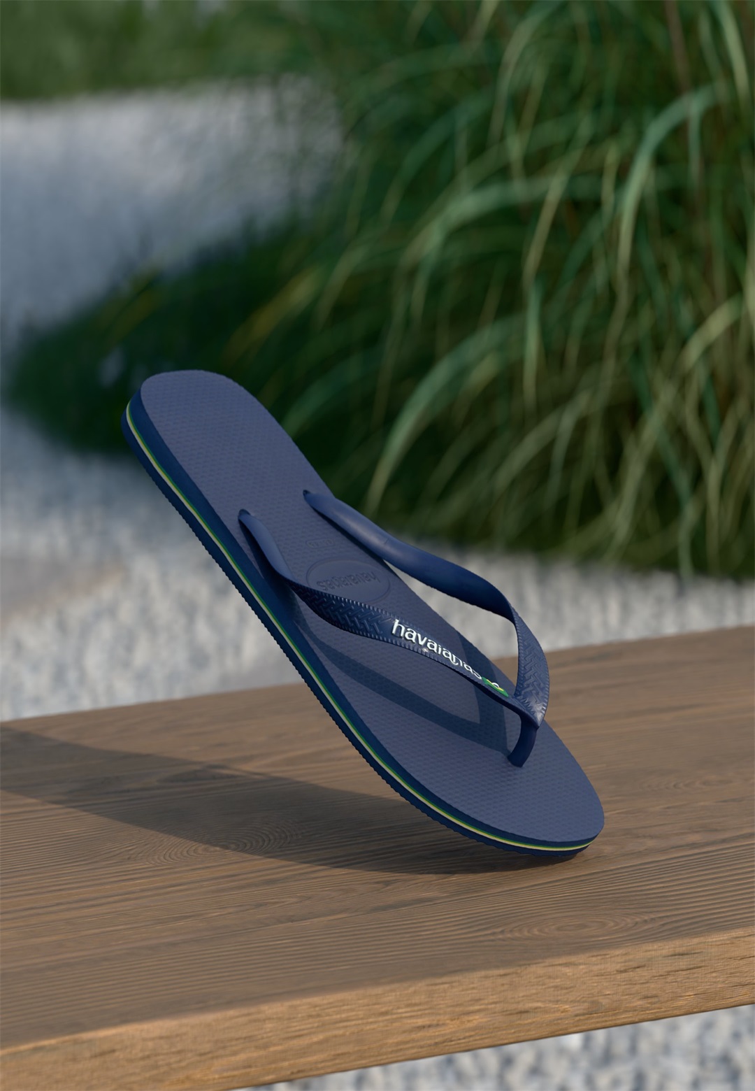 Havaianas BRASIL LOGO UNISEX - Zehentrenner - navy blue/dunkelblau