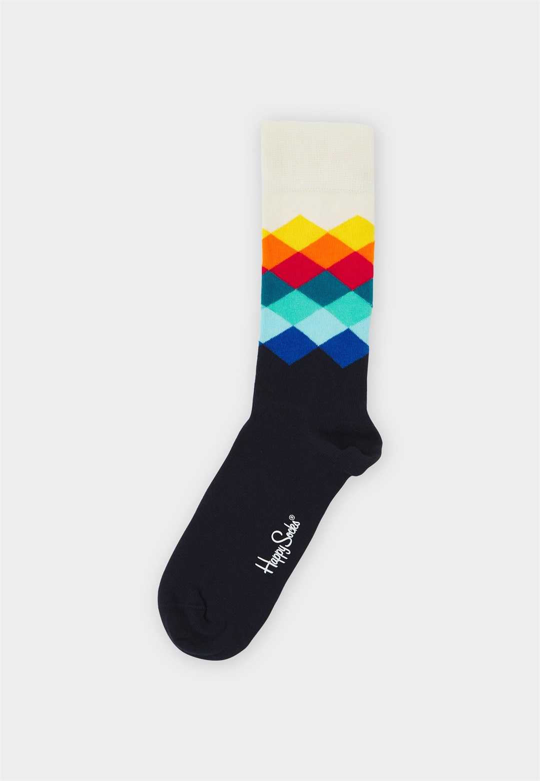 Happy Socks FADED DIAMOND SOCK UNISEX - Socken - burgundy/mehrfarbig