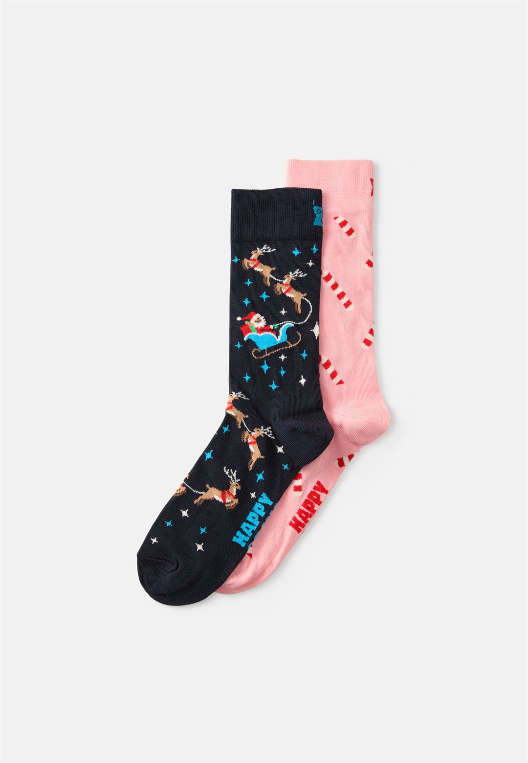 Happy Socks CANDY CANE SLEIGH SOCKS UNISEX 2 PACK - Socken - multi/mehrfarbig