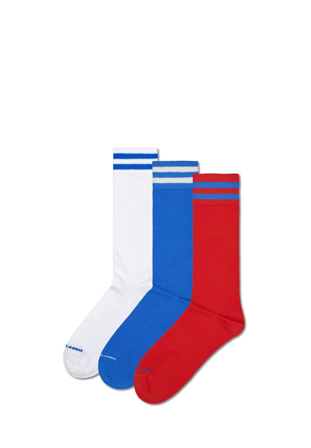 Happy Socks 3-PACK SOLID SNEAKER - Socken - white/weiß