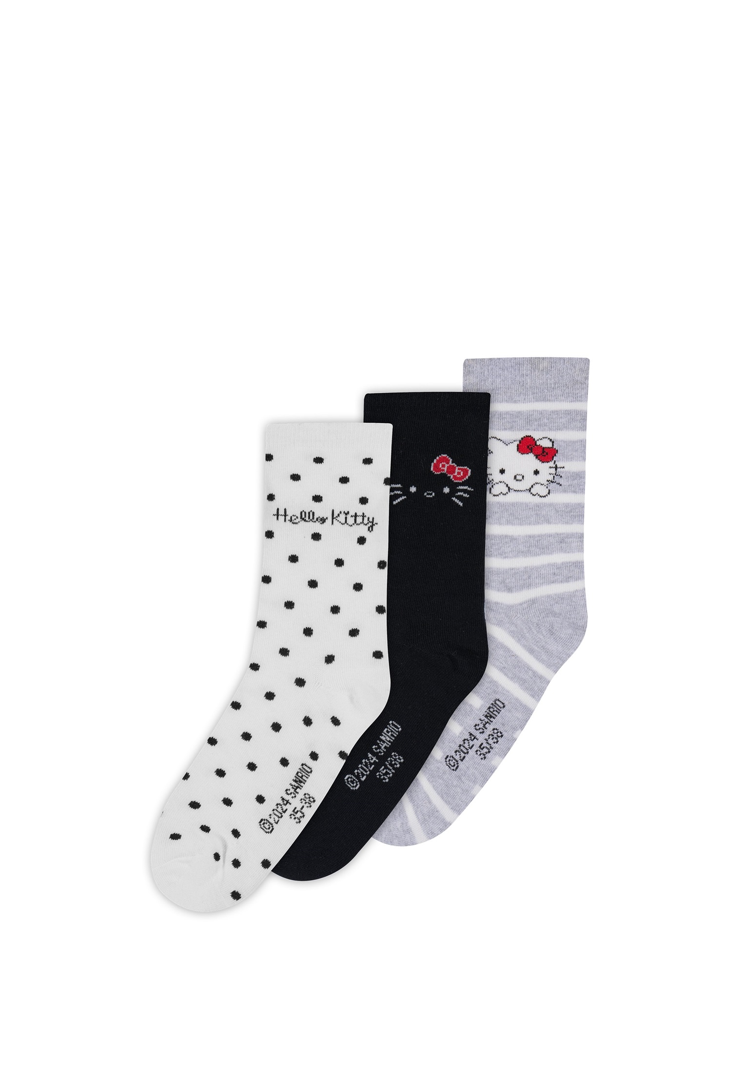 Hello Kitty HELLO KITTY 3 PACK - Socken - mehrfarbig/weiß
