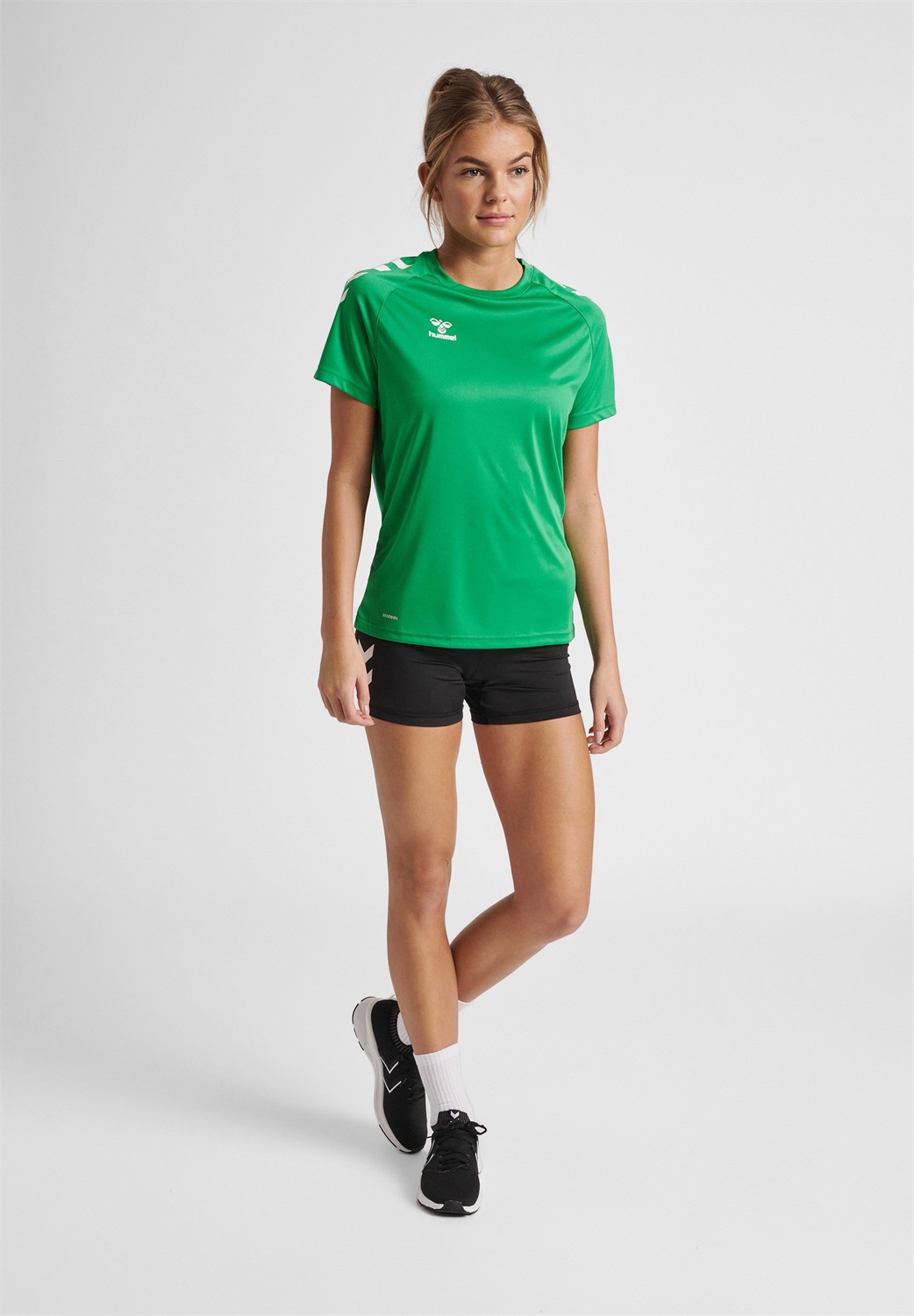 Hummel XK CORE POLY - T-Shirt print - jelly bean/neongrün