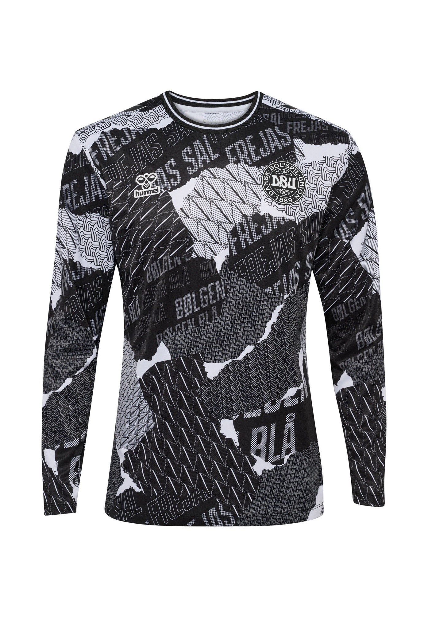 Hummel 24 PRE GAME CREW NECK - Langarmshirt - black white/schwarz
