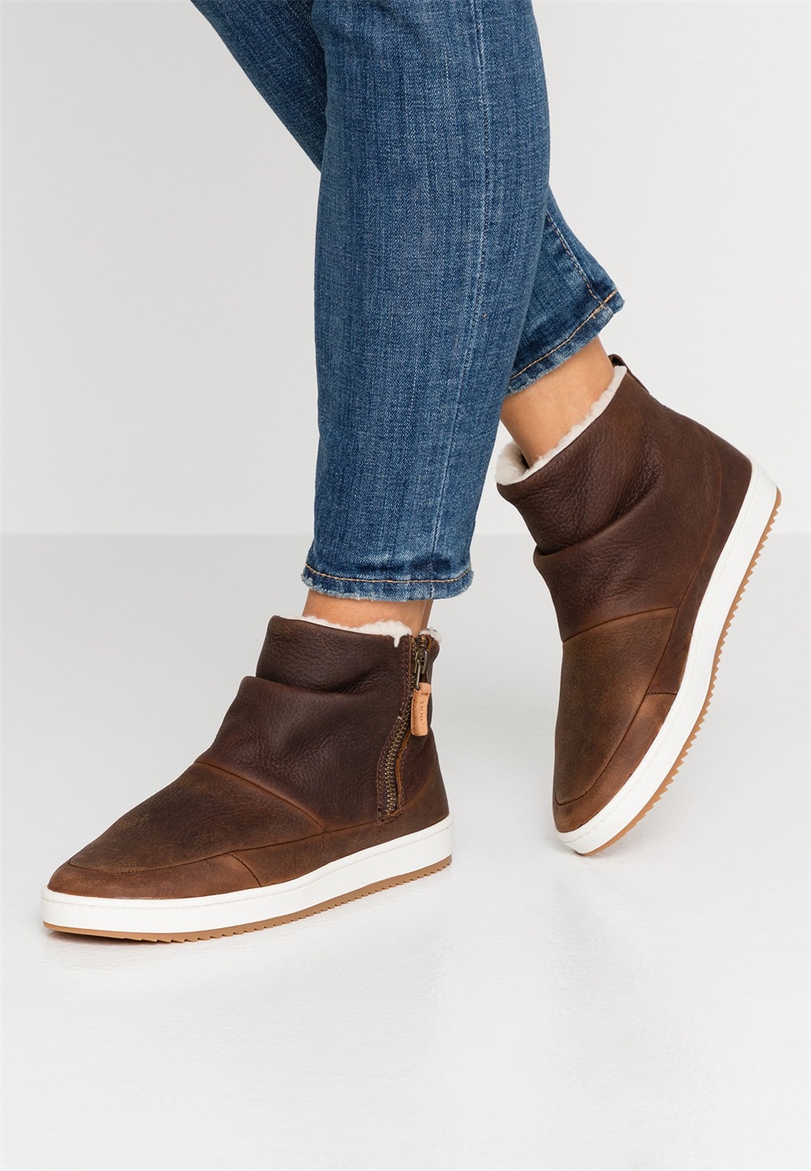 HUB RIDGE - Ankle Boot - dark brown/offwhite/dunkelbraun