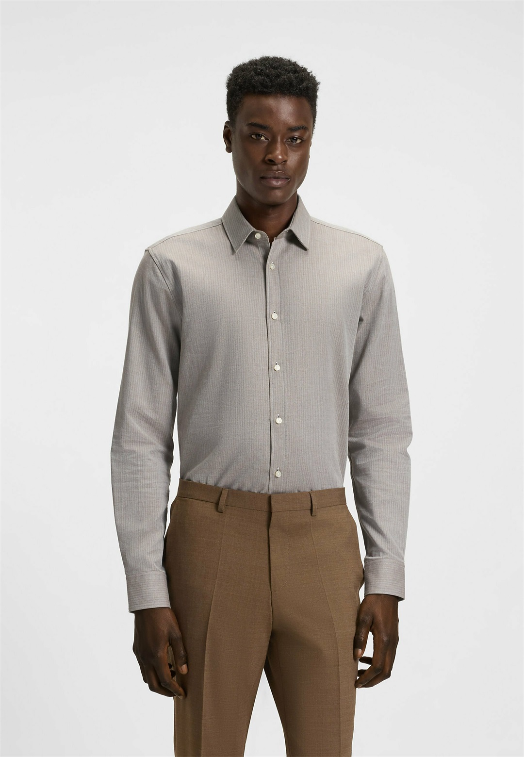 HUGO ELISHA - Hemd - brown seven/braun