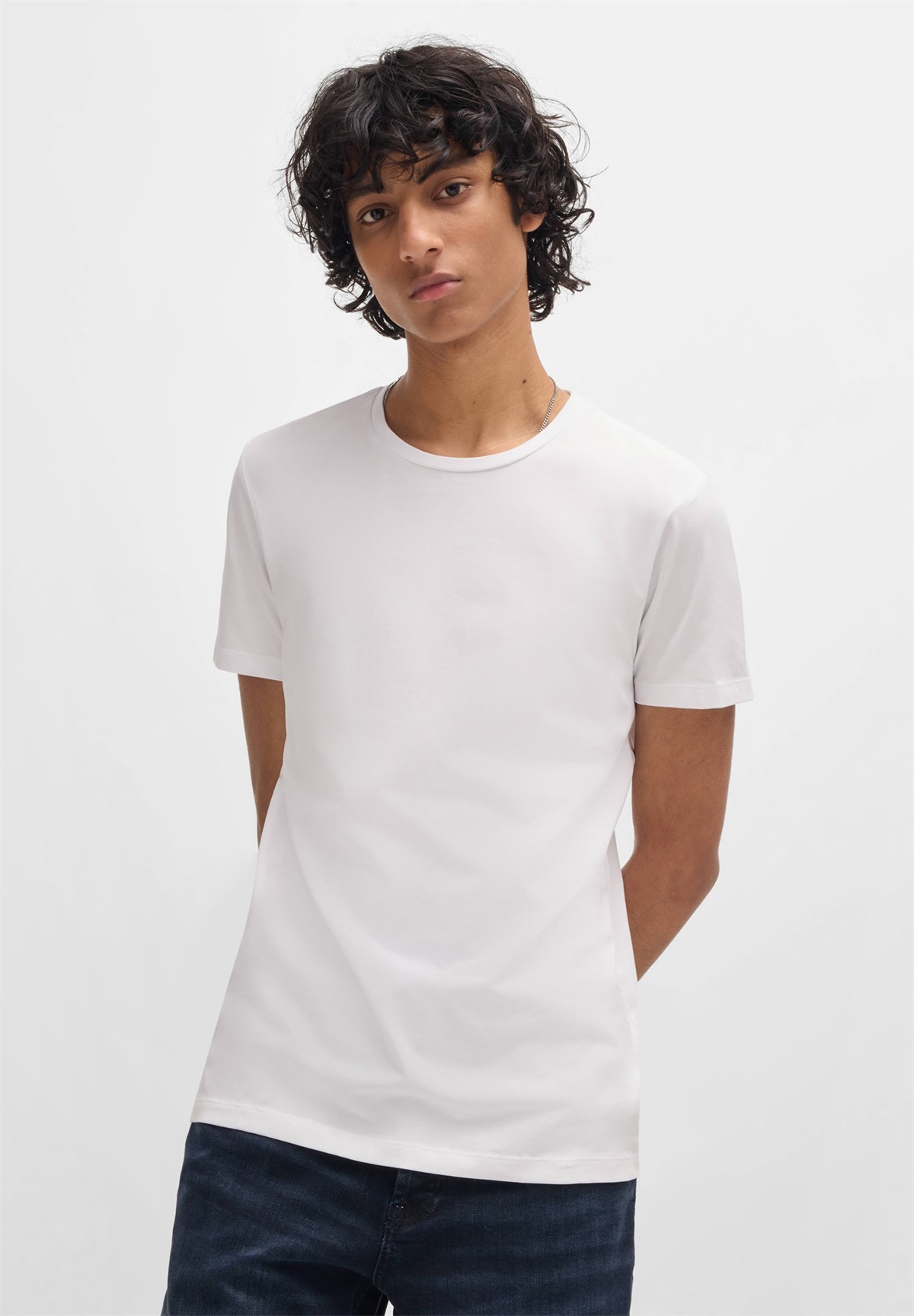 HUGO ROUND - T-Shirt basic - black/white/schwarz