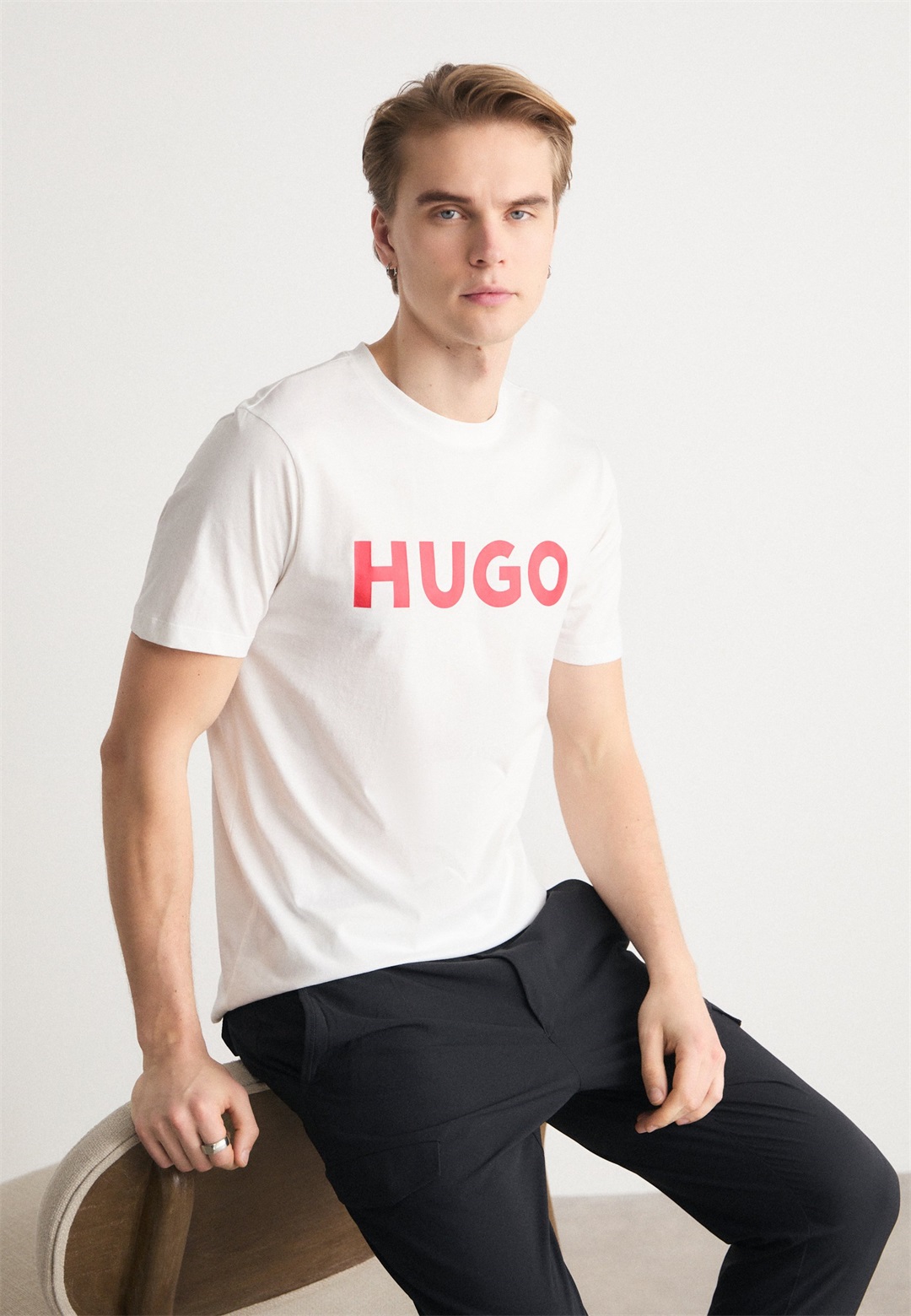 HUGO DULIVIO - T-Shirt print - white/weiß