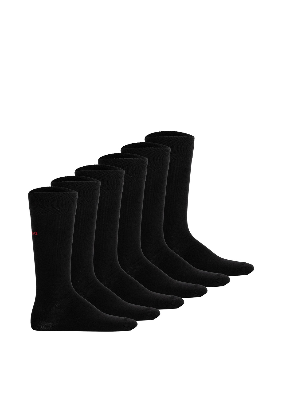 HUGO 6ER PACK - RS UNI KURZ LOGO - Socken - schwarz