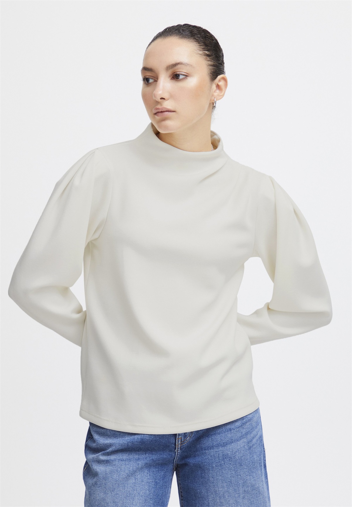 ICHI IHNaida - Langarmshirt - star white/weiß