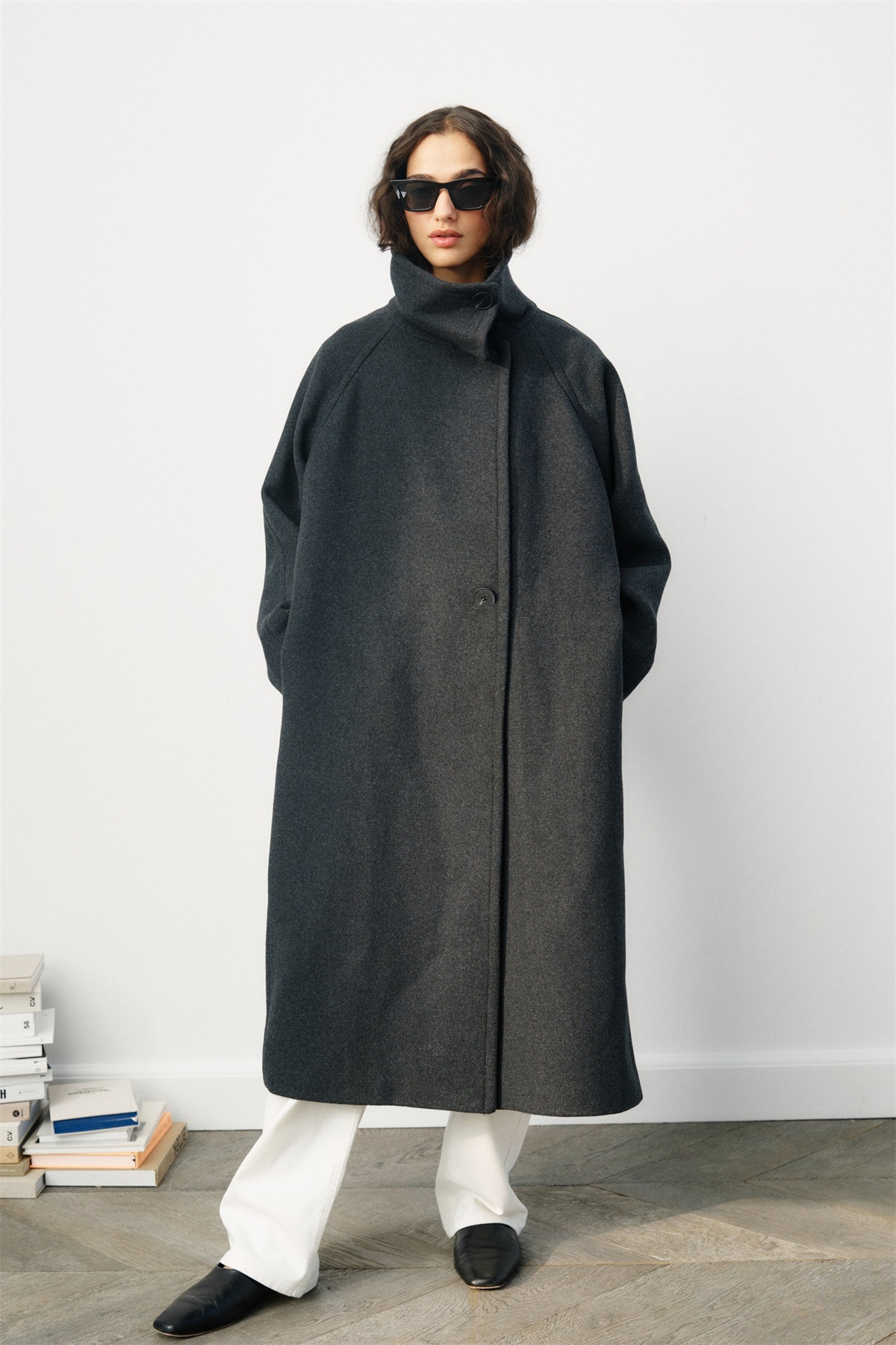 InWear Klassischer Mantel - dark grey melange/dunkelgrau