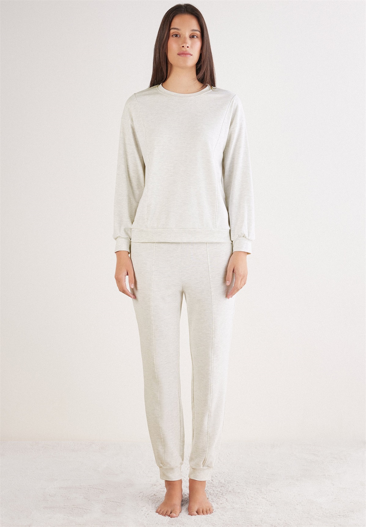 Intimissimi COMFORT DETAILS SET - Nachtwäsche Set - grey/hellgrau