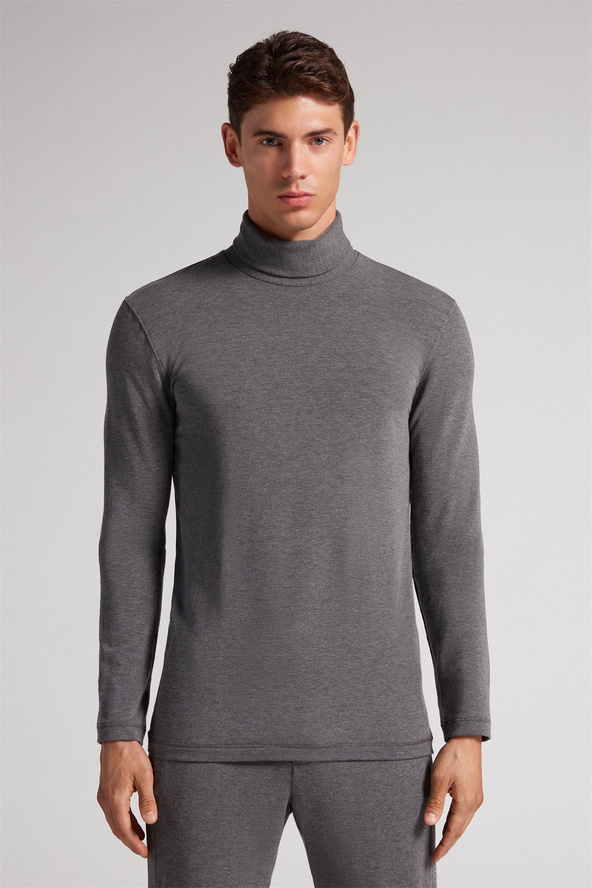 IUMAN Intimissimi Uomo THERMO TURTLENECK - Langarmshirt - dunkelgrau/grau
