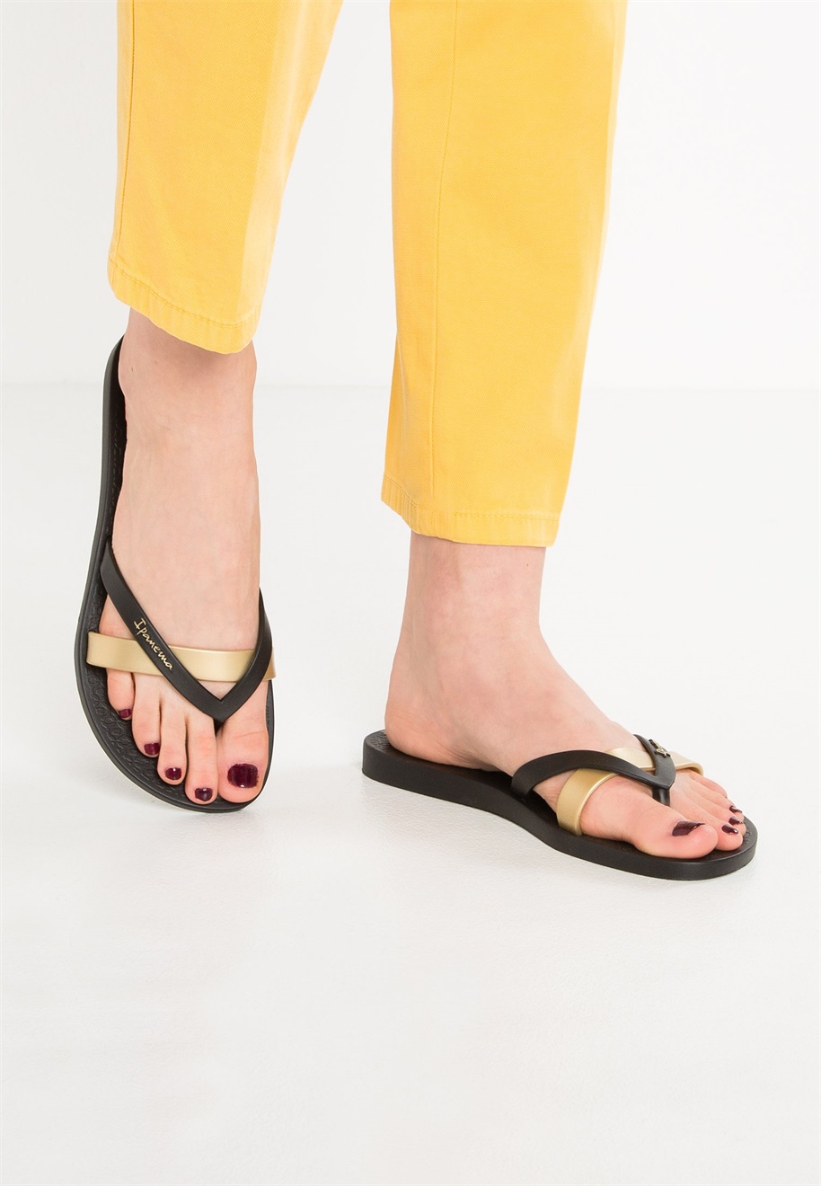 Ipanema KIREI FEM - Bade-Zehentrenner - black/gold/schwarz