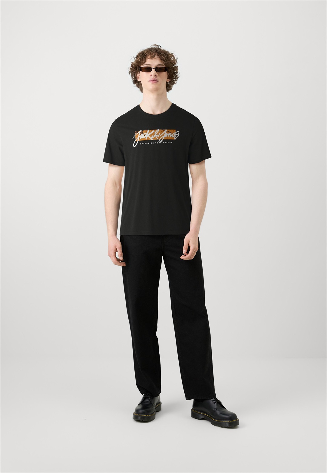 Jack & Jones JJTILEY JJNOLAN TEE CREW NECK 5 PACK - T-Shirt print - navy/white/black/dunkelblau