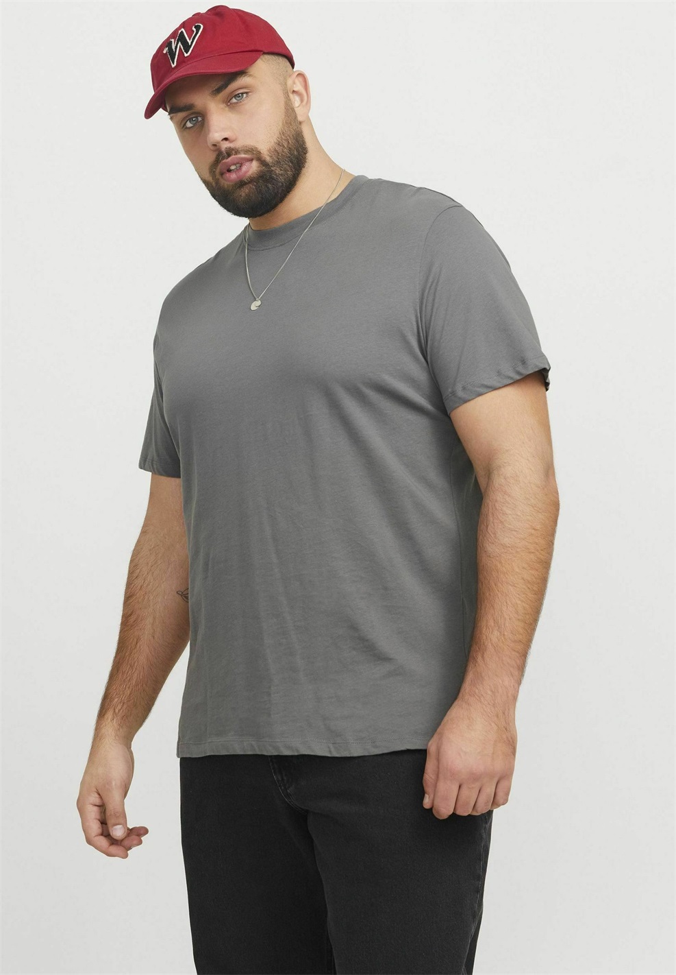 Jack & Jones JJEBRADLEY NOOS - T-Shirt basic - castlerock/grau