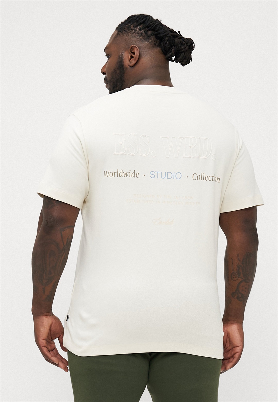 Jack & Jones JJEURBAN EDGE STUDIO - T-Shirt print - antique white/offwhite