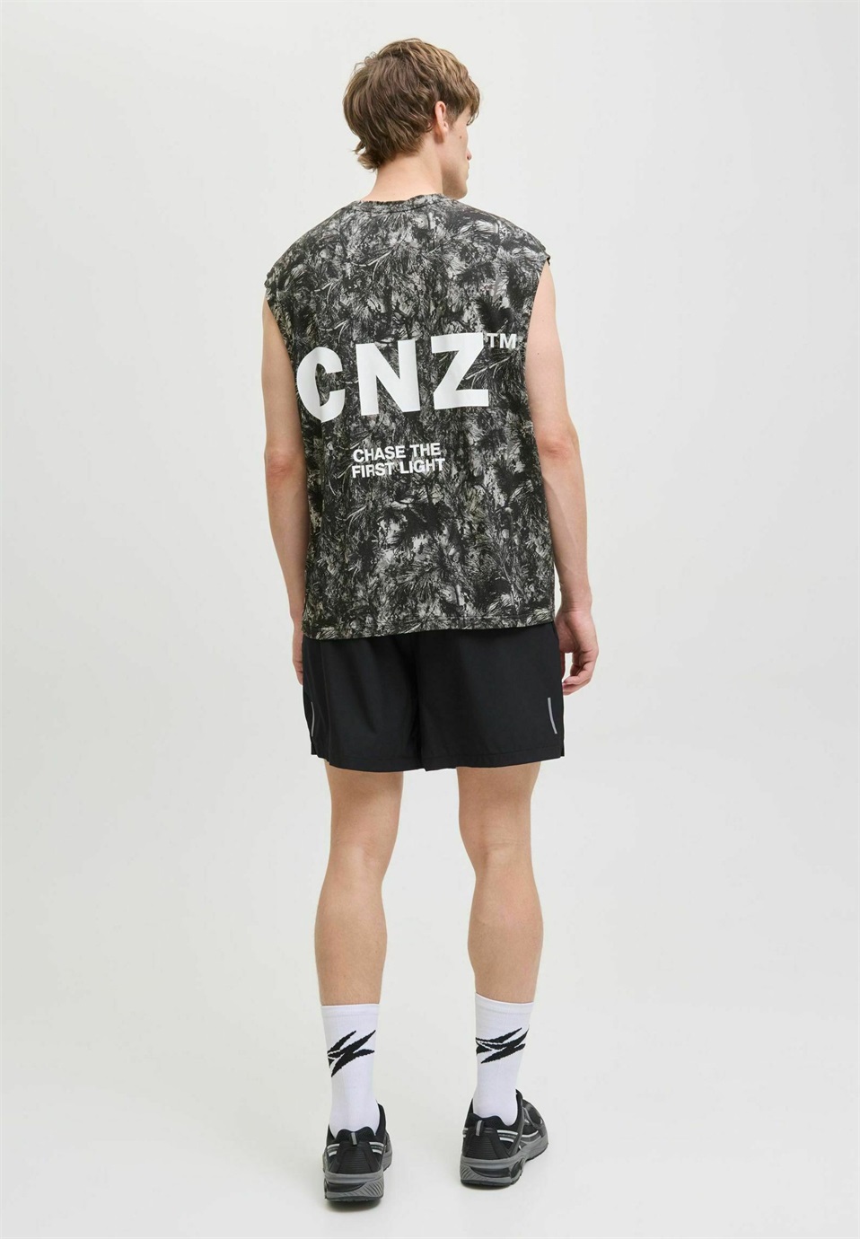 Jack & Jones Top - black/schwarz meliert