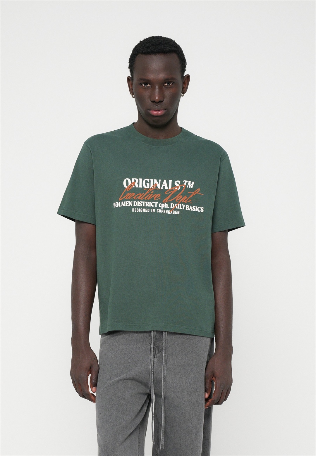 Jack & Jones JORBEDFORD TYPO TEE - T-Shirt print - sycamore/dunkelgrün