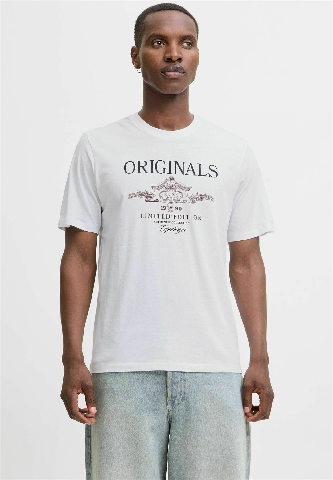 Jack & Jones GEDRUCKT - T-Shirt print - bright white/offwhite