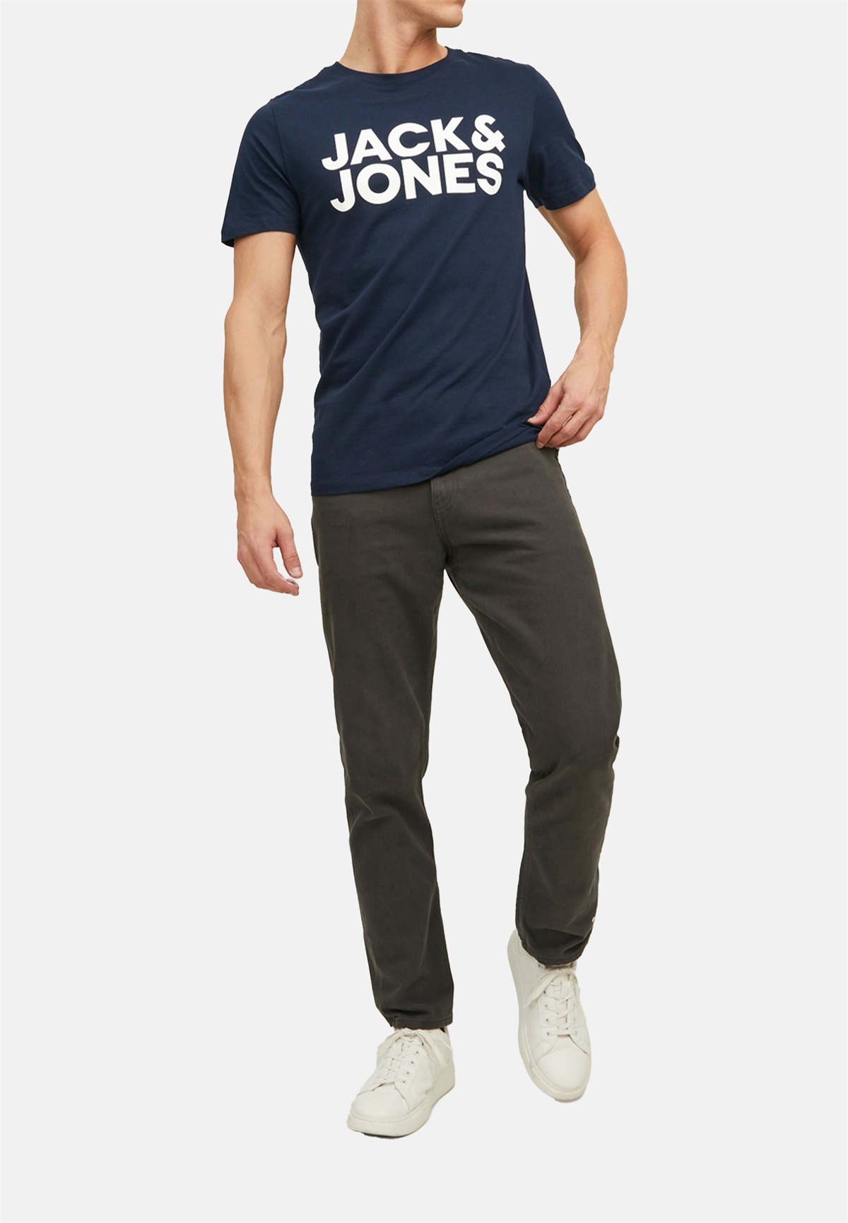 Jack & Jones 3ER PACK CORP - T-Shirt print - navy blazer/dunkelblau
