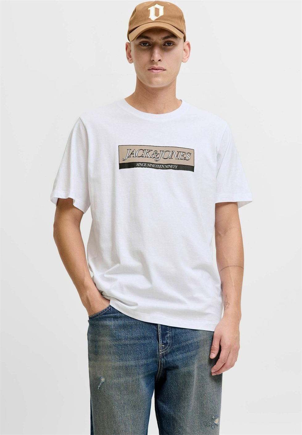 Jack & Jones T-Shirt print - bright white/offwhite