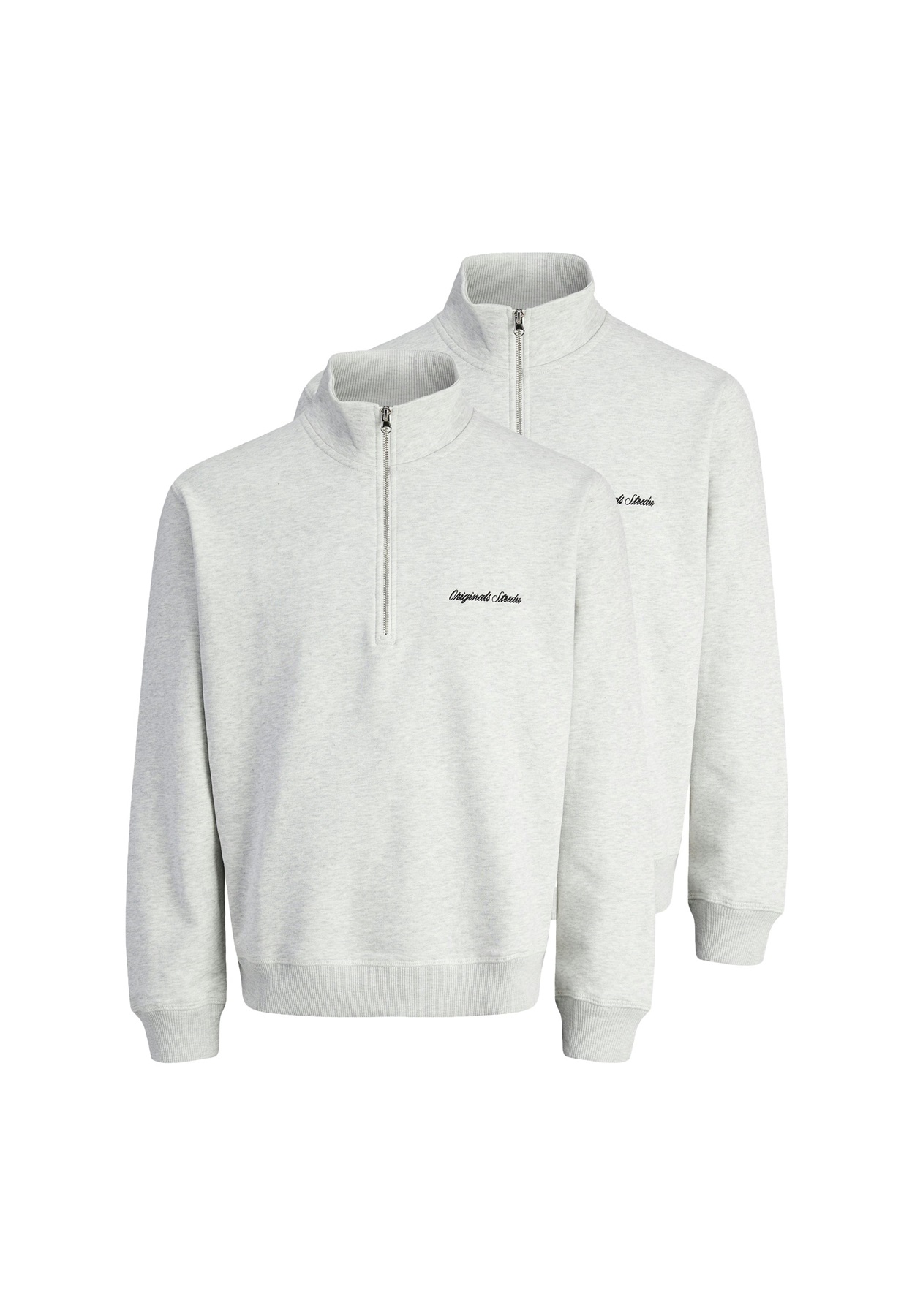 Jack & Jones 2ER PACK - Sweatshirt - hellgrau