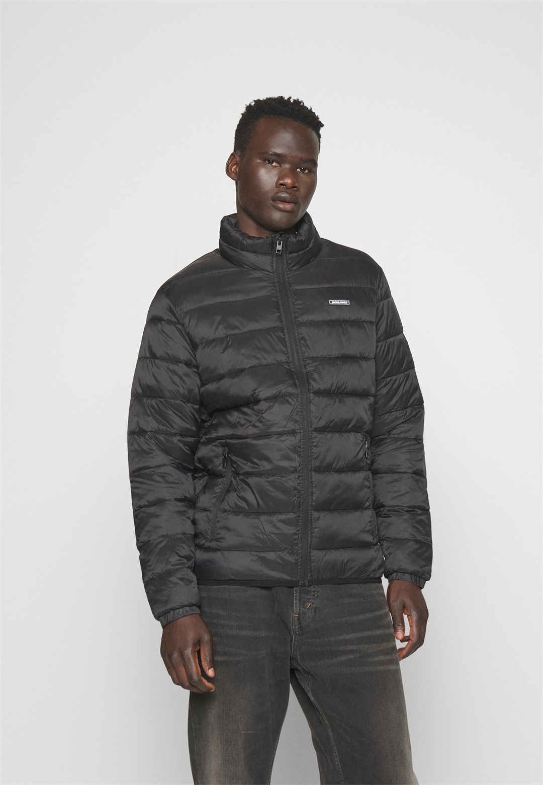 Jack & Jones JJVINCENT PUFFER COLLAR - Übergangsjacke - black/schwarz