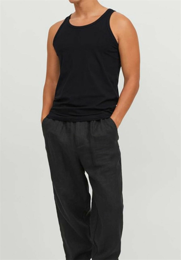 Jack & Jones TANK 6ER PACK - Top - schwarz black/schwarz