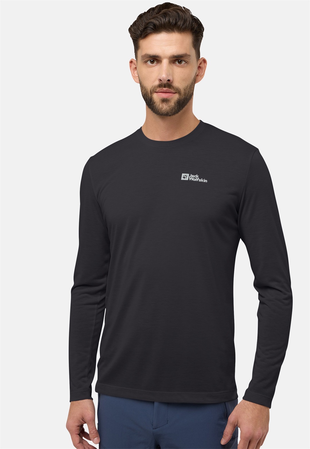 Jack Wolfskin VONNAN - Langarmshirt - black/schwarz