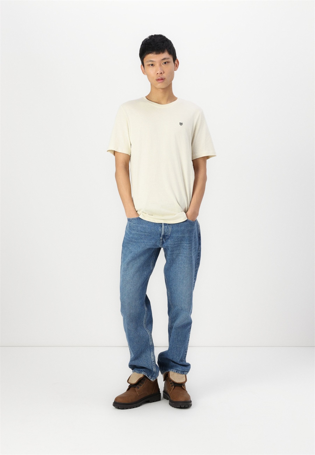 Jack & Jones PREMIUM JPRBRODY TEE CREW 5 PACK - T-Shirt basic - darkgreen/mistletoe/jadelte/paleolivegreen/pistachioshell/dunkelgrün