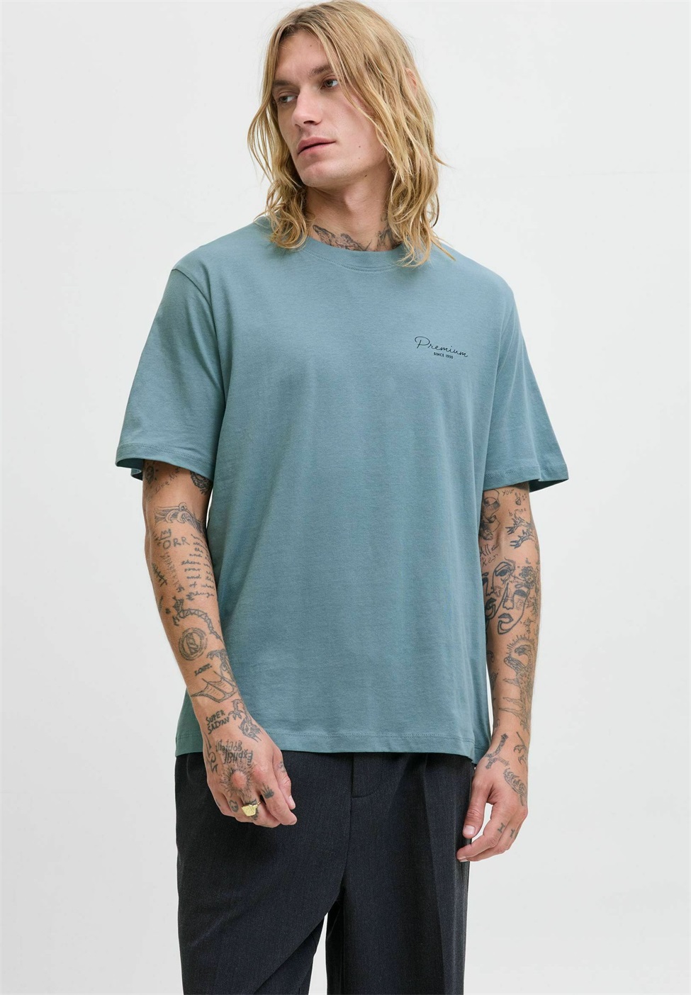 Jack & Jones PREMIUM T-Shirt print - goblin blue/blau