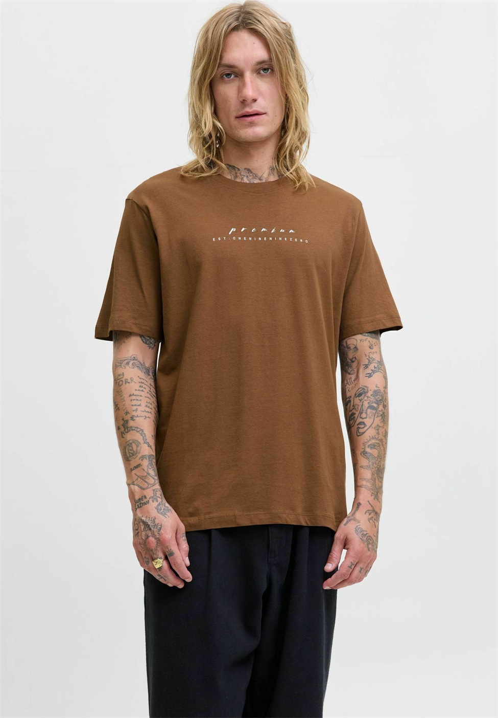 Jack & Jones PREMIUM T-Shirt print - partridge/braun