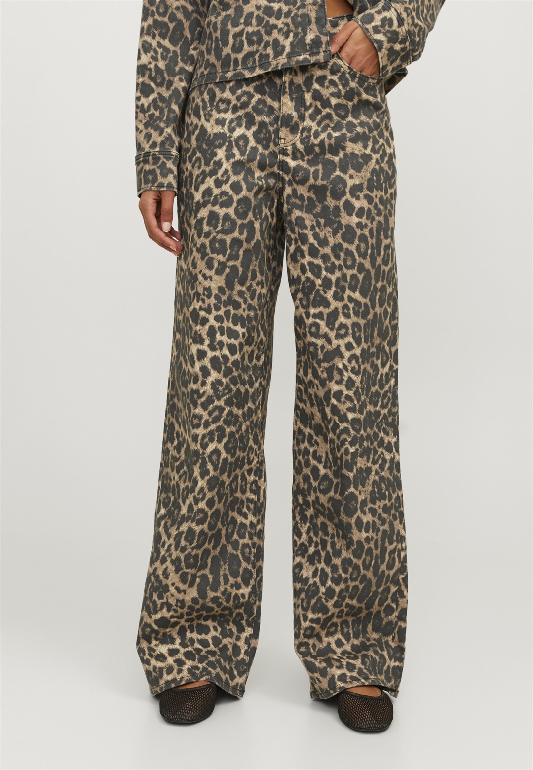 JJXX JXSARAH TOKYO WIDE - Stoffhose - cornstalk/schwarz