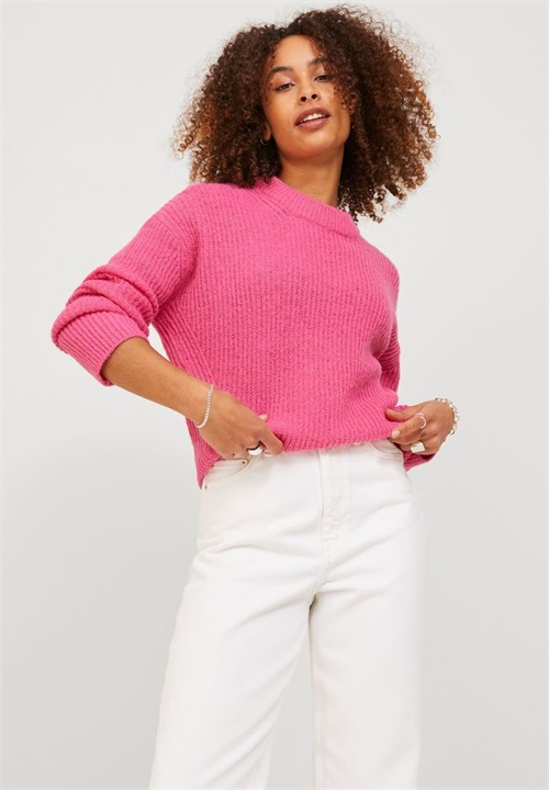 JJXX JXEMBER LS FLUFFY CREW NECK NOOS - Strickpullover - carmine rose/rosa