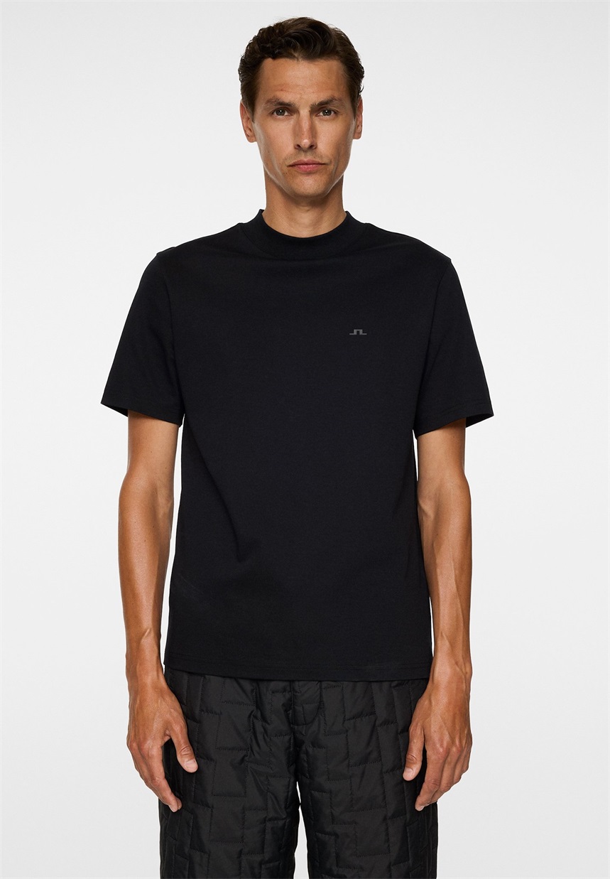 J.LINDEBERG ACE MOCK NECK - T-Shirt basic - black/schwarz