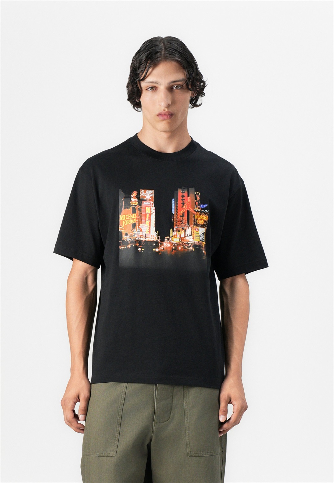 Jordan LIGHTS CREW - T-Shirt print - black/schwarz