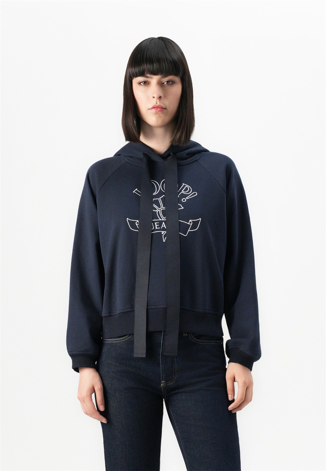 JOOP! Jeans TINNA - Kapuzenpullover - dark blue/blue denim