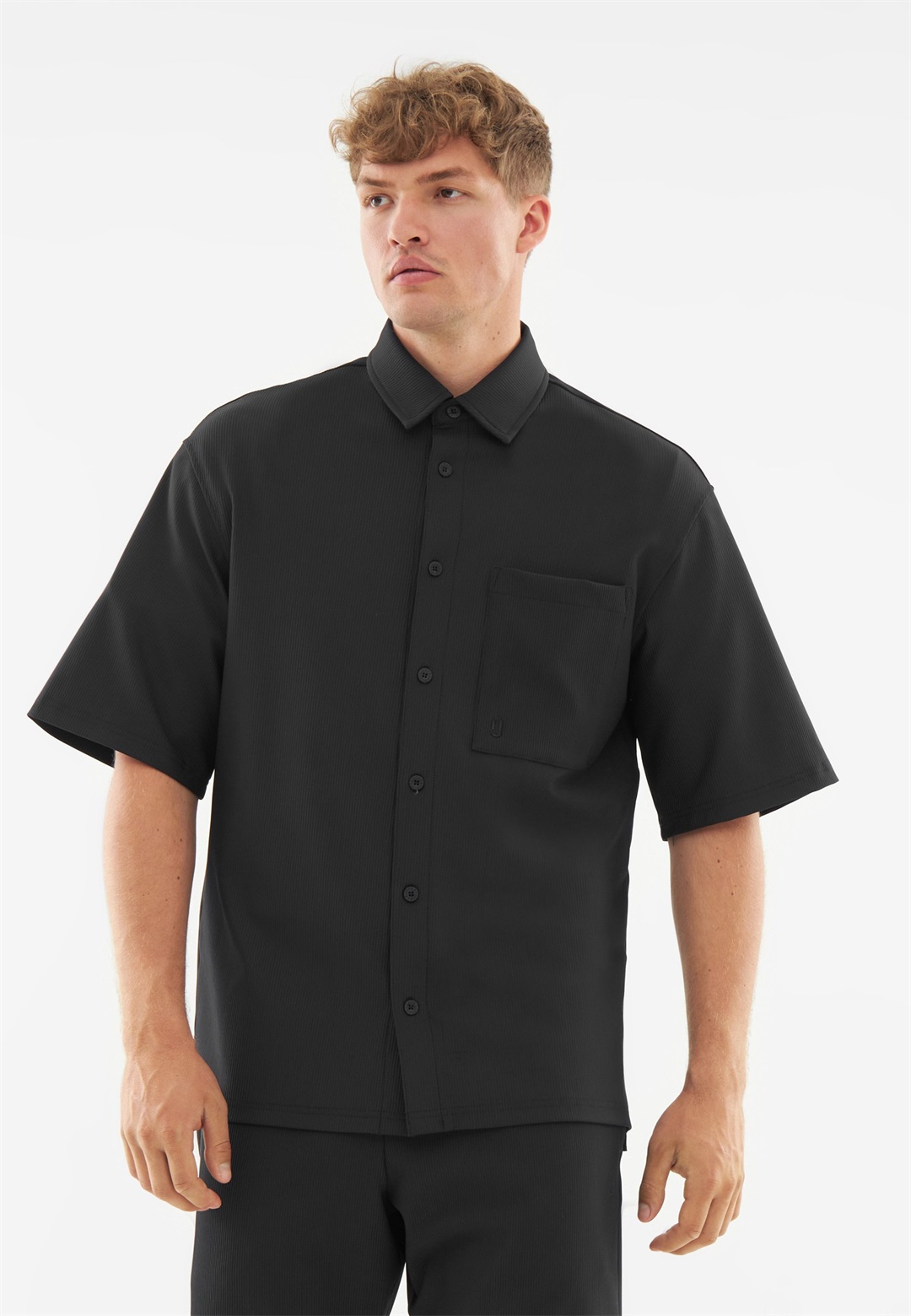Johnny Urban MASON - Hemd - black/schwarz
