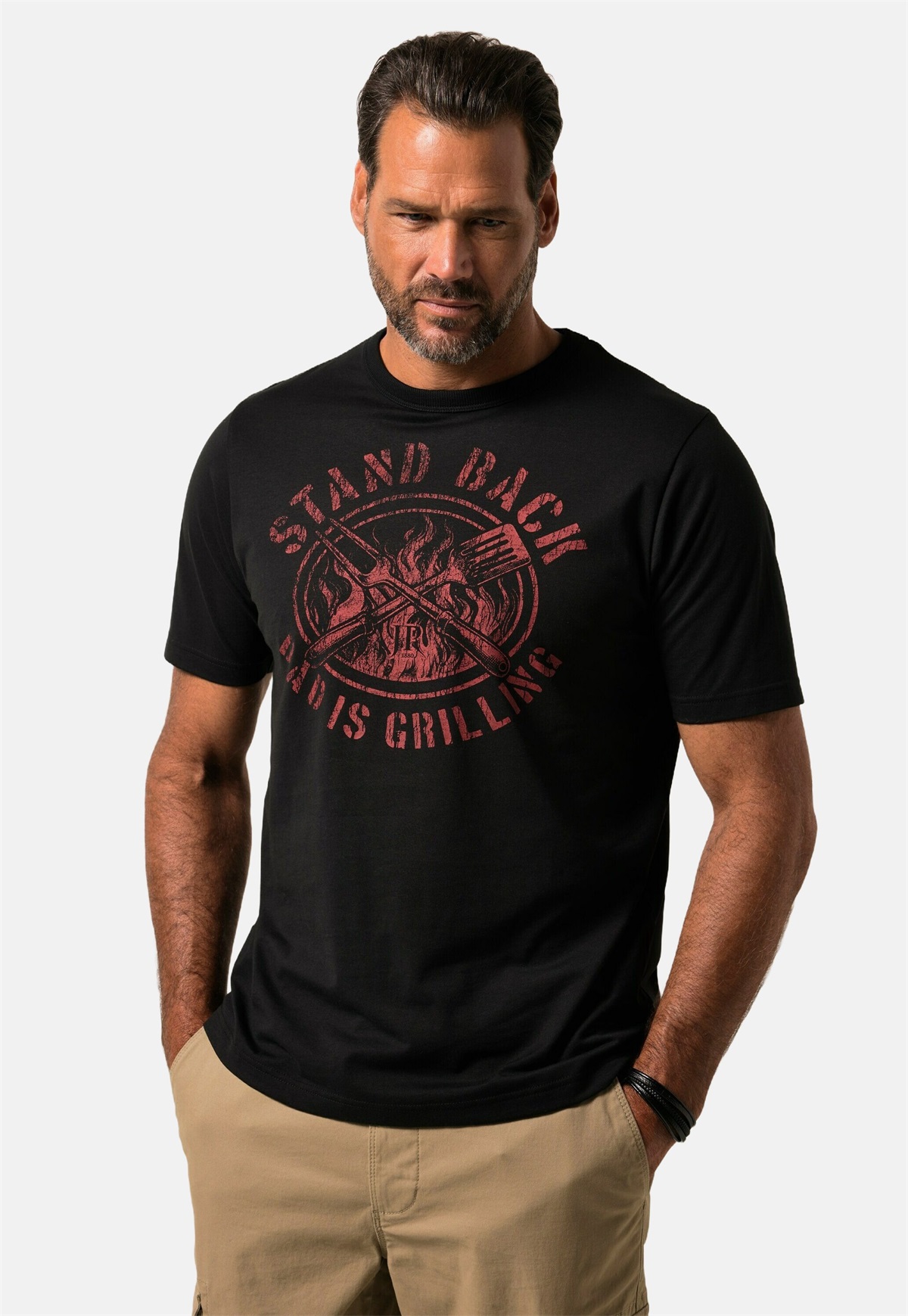 JP1880 SHORT SLEEVE ROUND NECK GRILLING - T-Shirt print - black/schwarz