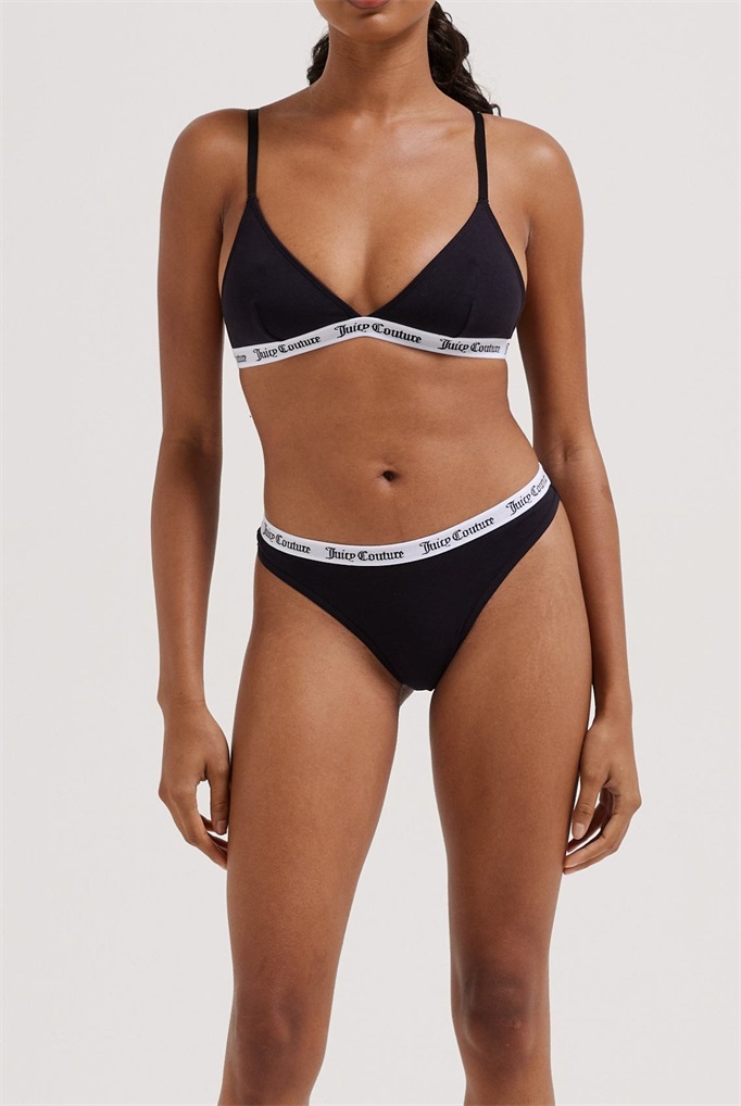 Juicy Couture DANA 3 PACK - String - black/schwarz Juicy Couture DANA 3 PACK - String - black/schwarz