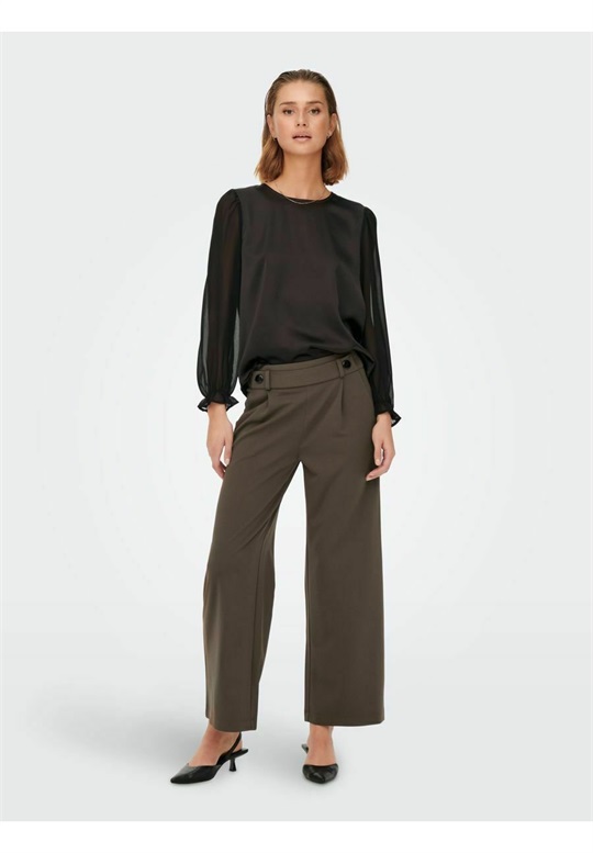 JDY JDYGEGGO LIFE NEW LONG NOOS - Stoffhose - chocolate brown/dunkelbraun