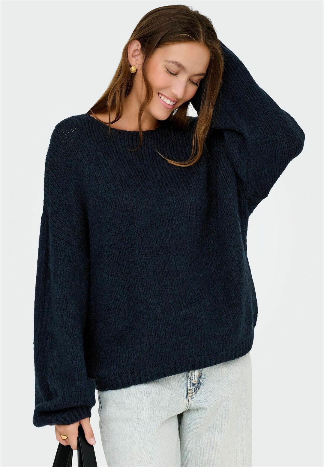 JDY JDYDINEA REVERSIBLE - Strickpullover - total eclipse/dunkelblau