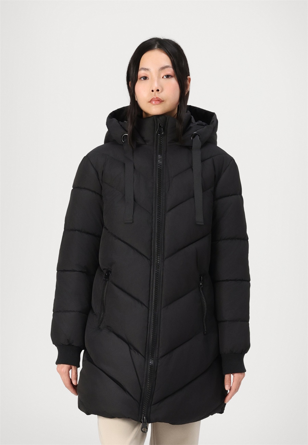 JDY JDYSKYLAR PADDED HOOD - Wintermantel - black/schwarz